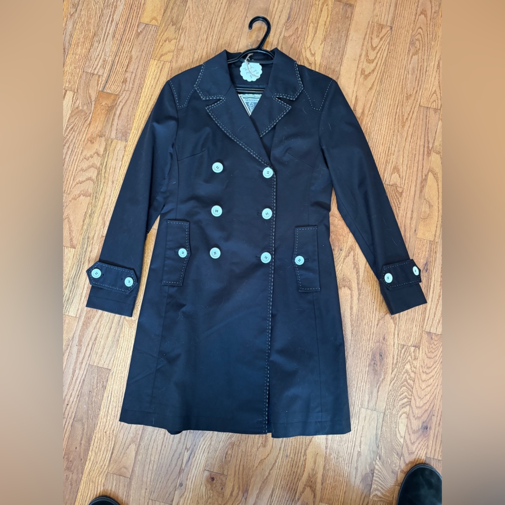 Marvin Richards  Black Double-Breasted Coat